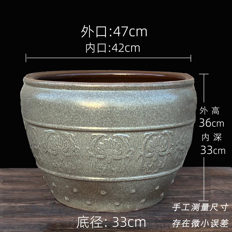 无孔睡莲盆紫砂古法养鱼缸碗莲铜钱草水养植物盆庭院阳台鱼缸