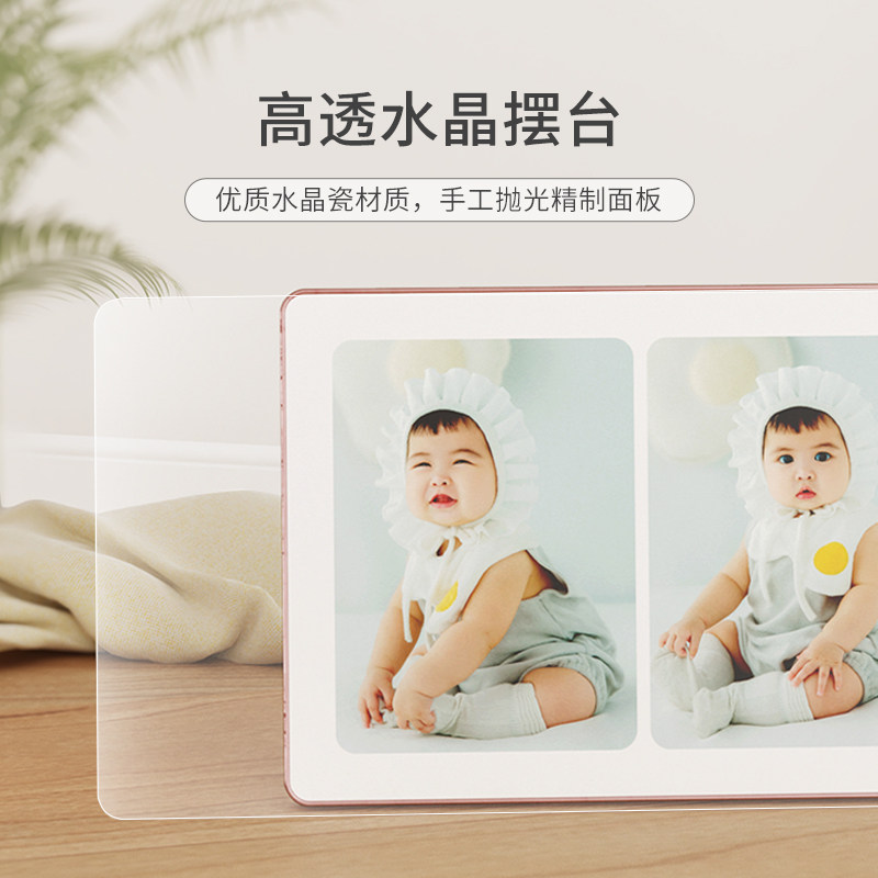 相框摆台照片定制洗婚纱照全家福做成水晶创意摆件打印相册高级感