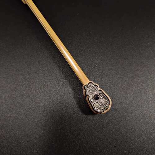 新品文玩折扇9.5寸精工玉竹包袱头镶嵌螺钿扇骨工艺扇子空白扇面
