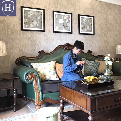 hh美式乡村素雅餐厅挂画美式卧室床头壁画淡雅花鸟简美客厅装饰画