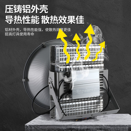 亚口明led塔吊灯建筑之星大功率户外工地照明投光射灯1000W2000W