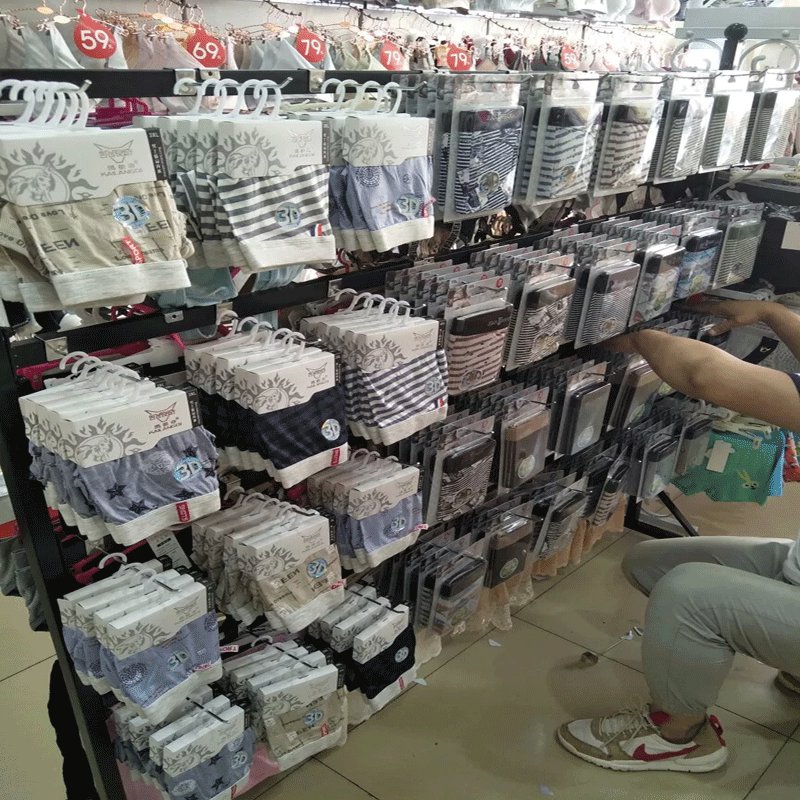 袜子架子展示架店铺手套内裤陈列中岛袜挂架饰品超市零食挂钩货架