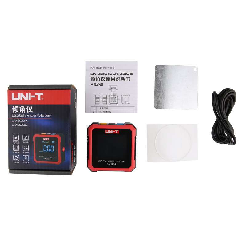 优利德LM320B数显倾角仪盒带磁角度仪角度尺双轴高精度水平仪尺
