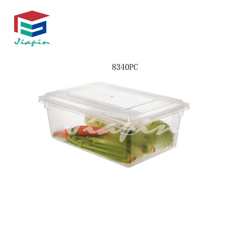 47L带手柄后厨彩色整理收纳储存箱塑料PC长方形食物储备箱