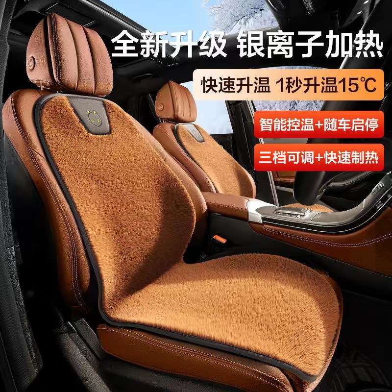 汽车加热坐垫冬季车载电加热12v24v座椅车垫新款冬季双座保暖坐垫