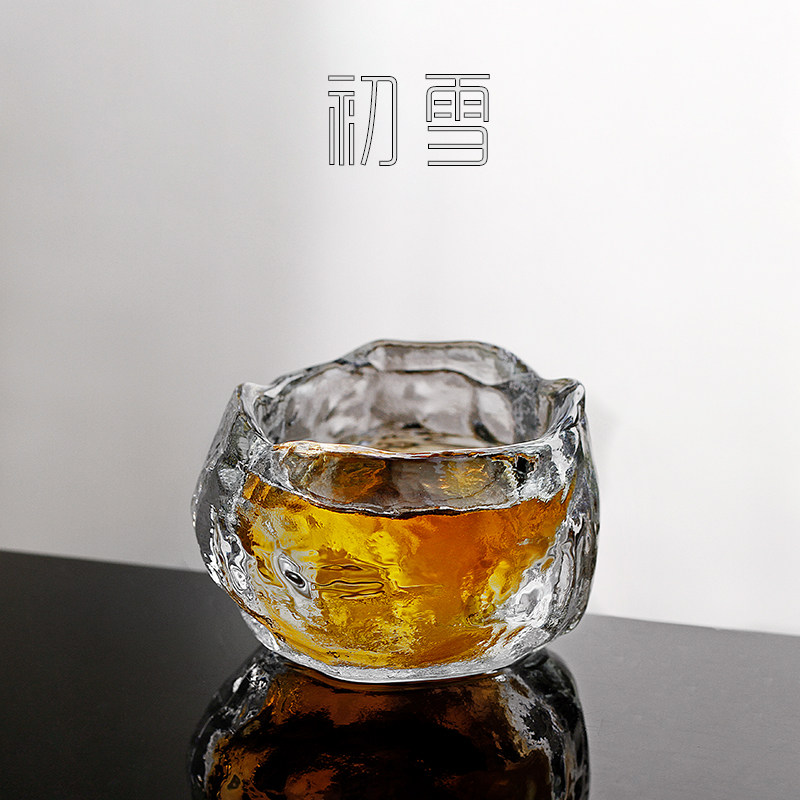 冰冻烧琉璃杯品茗杯女士高端茶具小杯子古法玻璃杯功夫茶杯主人杯图片