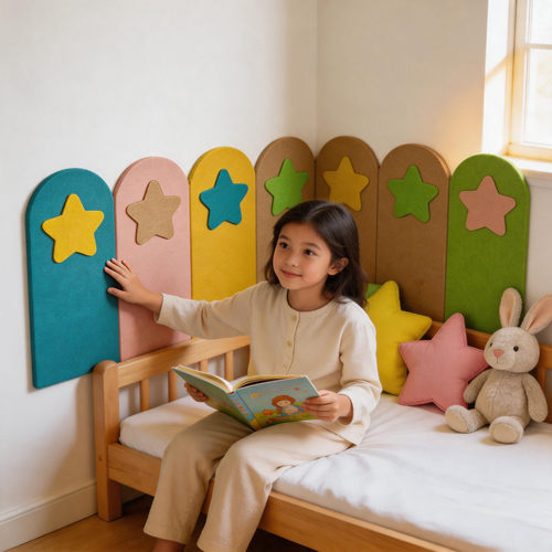 幼儿园儿童房墙围床围防撞墙彩色