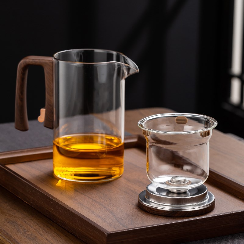 泡茶壶磁吸飘逸杯家用办公室玻璃内胆过滤茶水分离杯子冲茶器茶具