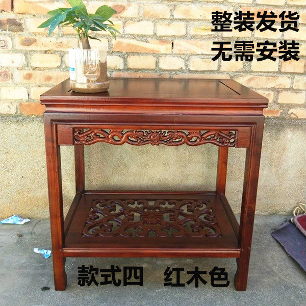 花架花几实木中式沙发边桌茶几多层置物架简约客厅木质盆景鱼缸架