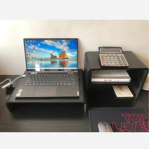 实木笔记本支架电脑增高架显示器底坐垫高架桌面收纳置物架打印机