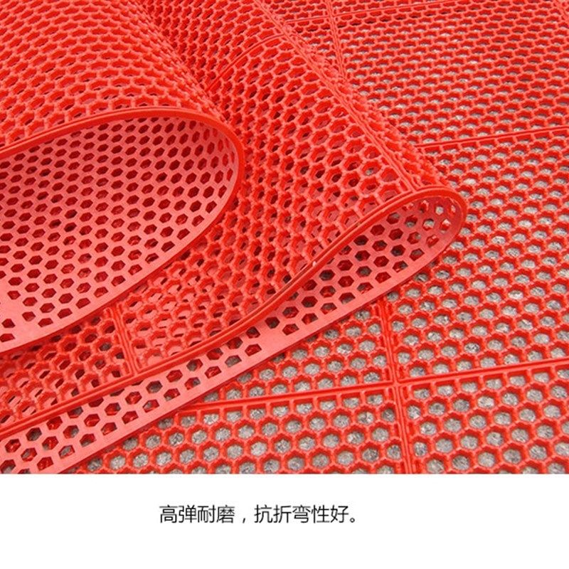 牛筋六角防滑地胶厕所浴室防滑垫室外防晒耐磨镂空防水垫满铺地毯