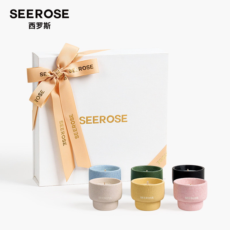 SEEROSE西罗斯多彩陶瓷室内香氛香薰蜡烛送女生朋友闺蜜生日礼物