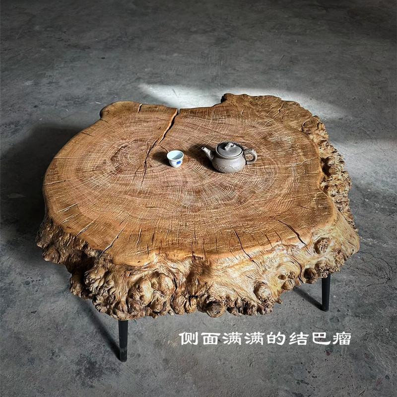 风化木靠背椅铁栎木老木头主人位风化木书柜长条凳木槽凳猪槽凳