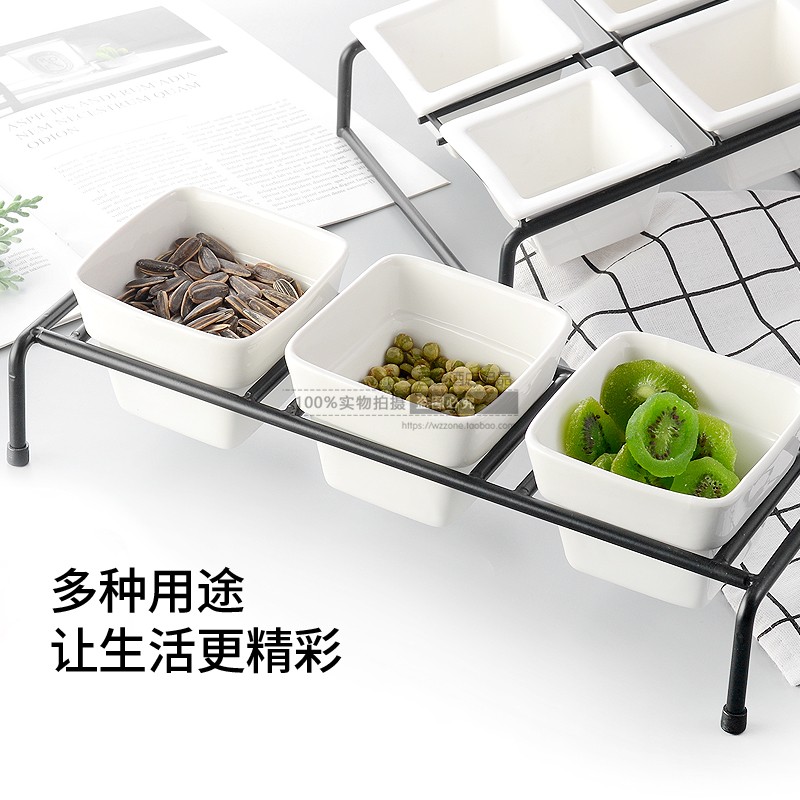 自助餐点心架陶瓷小吃碟ktv水果盘架食物展示架凉菜盘火锅调料架