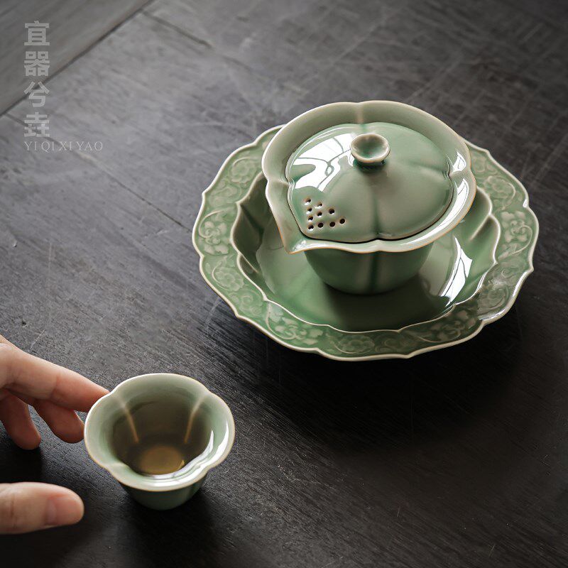 越青壶承中式禅意复古茶盘功夫茶具家用干泡台配件托盘果盘茶点盘