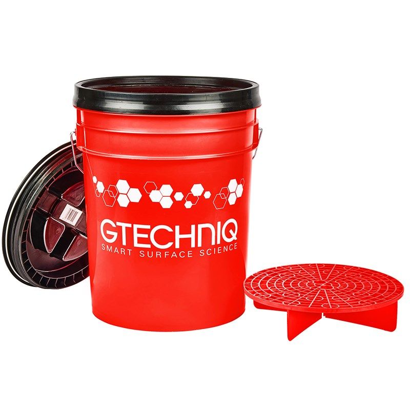 积泰可GTECHNIQ 洗车水桶 容量洗车水桶带盖洗车工具两桶泥沙隔离