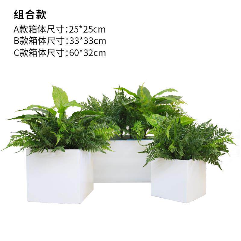 海虹景观水泥花盆大型花箱商场落地绿植盆景隔断花器装饰户外植物