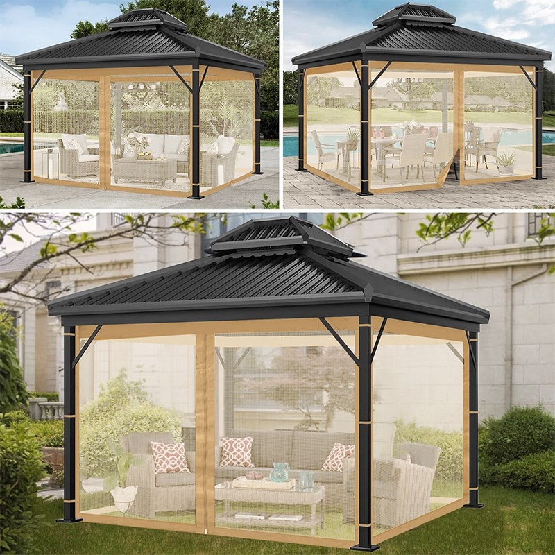 凉亭帐篷防蚊网帐烧烤棚蚊帐花园庭院围网户外广告蓬防虫挂帘网纱