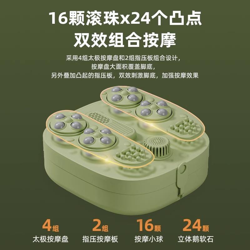 复古可折叠便携泡脚桶电动按摩家用自动保温洗脚桶足浴盆加热恒温