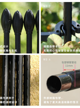 简约铁艺爬藤绿植花盆支架月季铁线莲风车茉莉攀爬花架番茄支撑杆