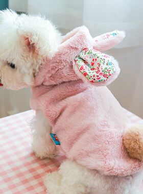 狗狗秋冬加厚保暖泰迪博美比熊幼犬中小型犬可爱装猫咪兔毛衣服