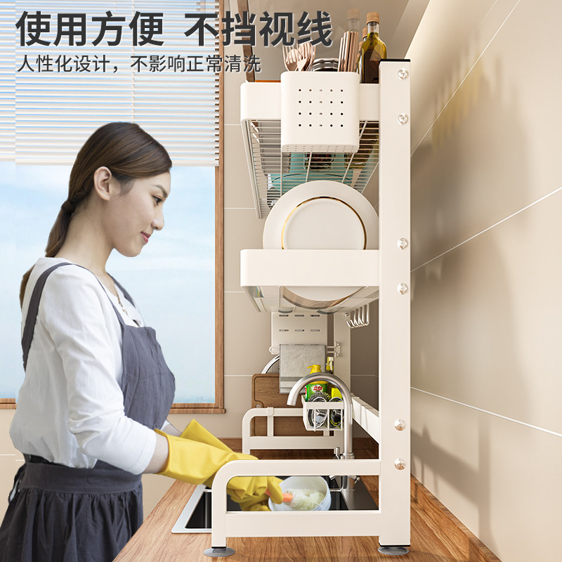 特厚厨房水槽置物架台面碗盘收纳架洗碗架子水池上放碗碟架沥水架