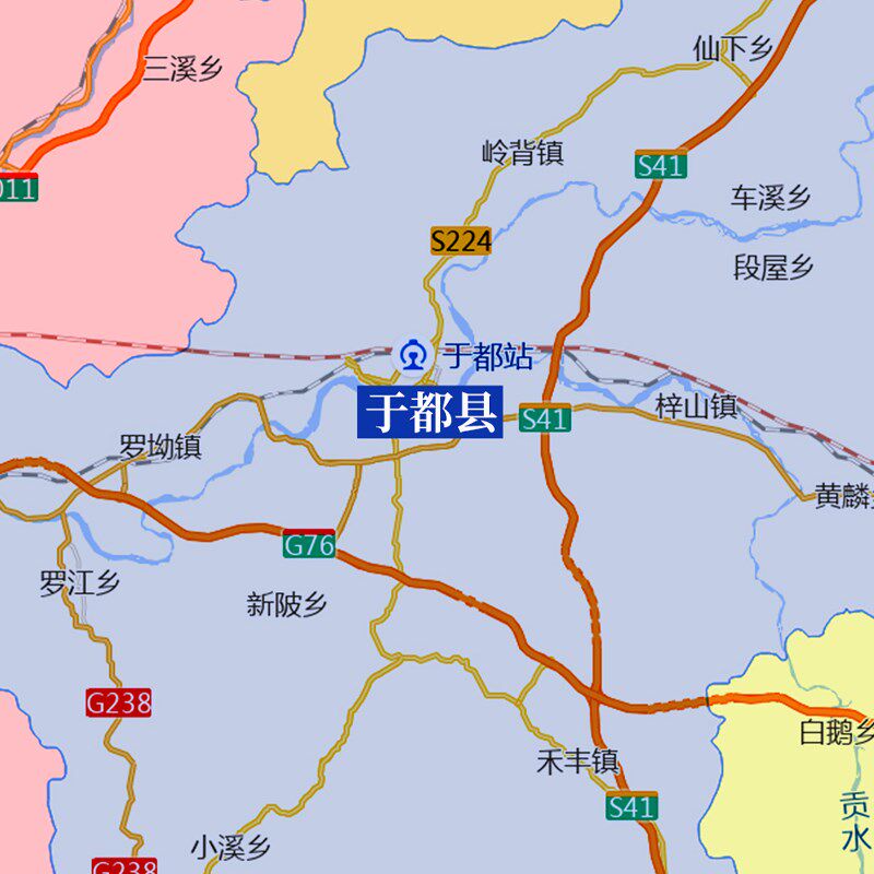 新款赣州市行政区划地图办公室挂画高清大尺寸可定制电子版城区图
