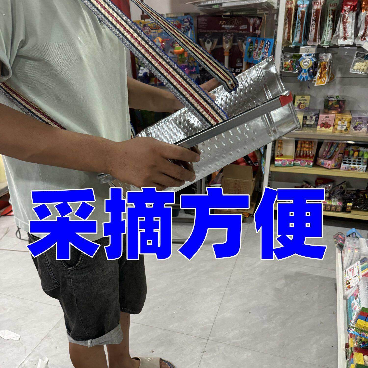 五味子采摘簸箕带绳簸箕镀锌防锈簸箕带绳可卸簸箕农用工具铁扒斗