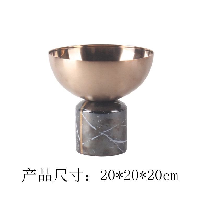 样板间装饰果盘艺术品玄关轻奢花器工艺品博古架餐桌茶几软装摆件