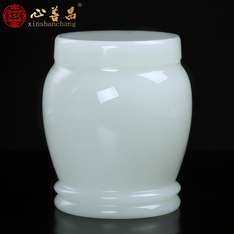 骨灰罐小号琉璃骨灰坛水晶玉石骨灰盅骨灰盒刻字可自提包邮白港坛