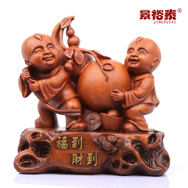 招财童子葫芦摆件家居饰品家庭客厅室内电视柜装饰工艺品开业礼品