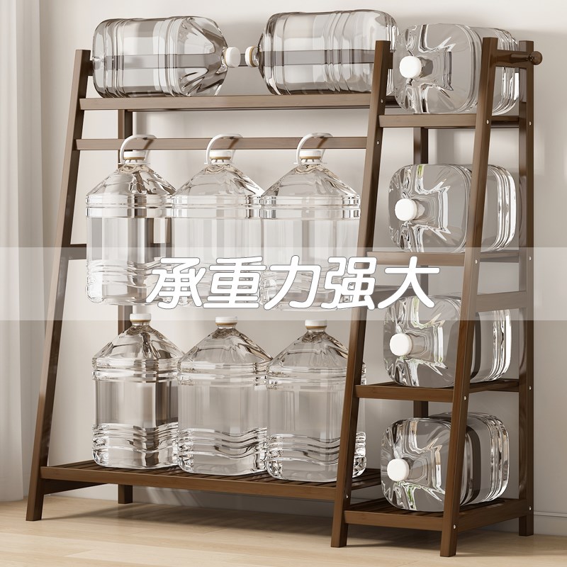 楠竹衣帽架简易阳台晾衣架晒衣服架室内家用挂衣杆收纳置物架落地