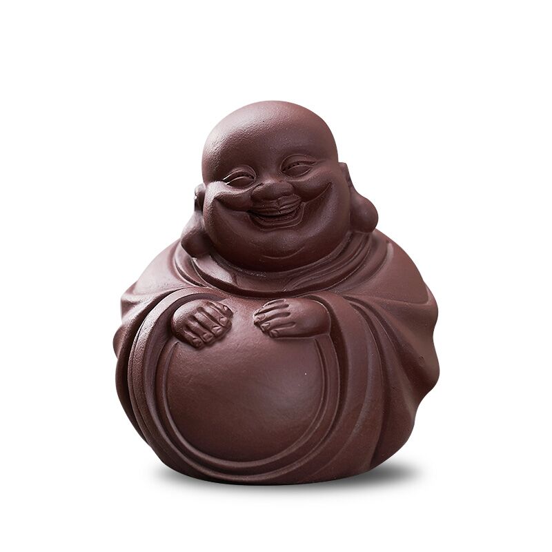 汉唐弥勒佛茶宠可养茶具摆件大肚佛手工紫砂茶玩家用功夫茶道配件