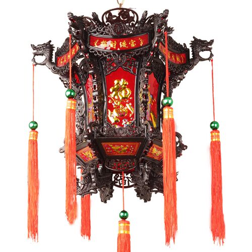 灯笼吊灯中国风仿古中式宫灯led旋转结婚乔迁春节户外阳台小挂饰