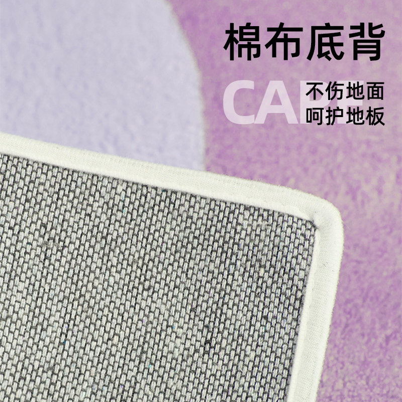 卡通卧室床边毯满铺可爱少女地毯家用客厅儿童房毛绒垫子床前地垫