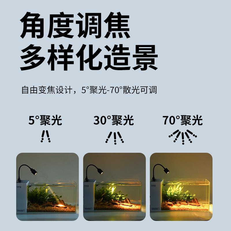 变焦射灯款侧滤鱼缸全套造景生态缸自循环小型办公室家用2024新款