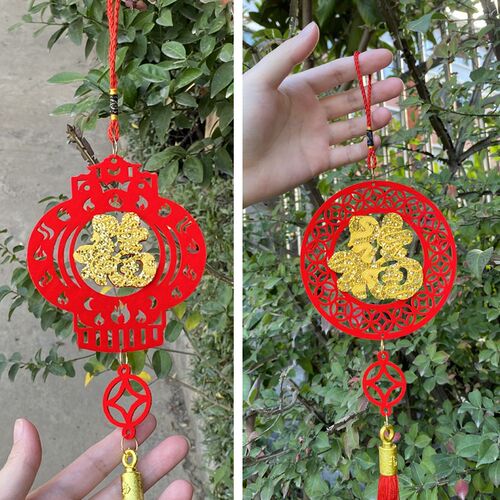 马年过新年挂饰绿植盆景春节装饰乔迁搬家结婚吉祥中国结小挂件