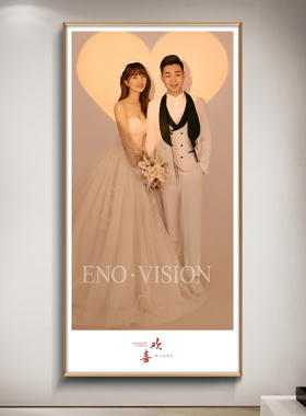 时光有约婚纱照玄关画照片定制竖宫格影楼高端结婚照相框放大挂墙