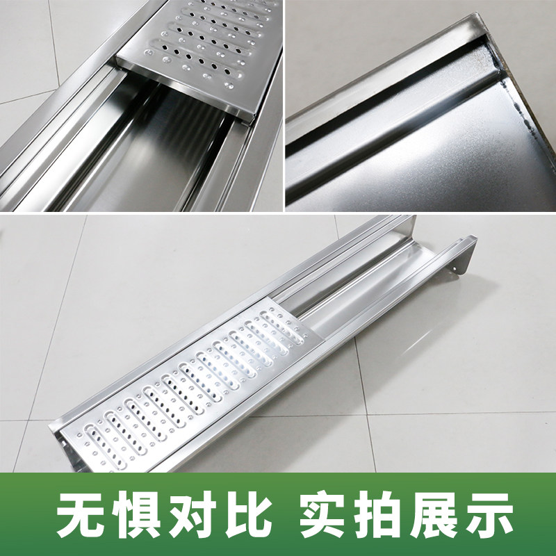 304不锈钢线性排水沟U型地沟槽盖板厨房成品排水沟下水道水沟水槽