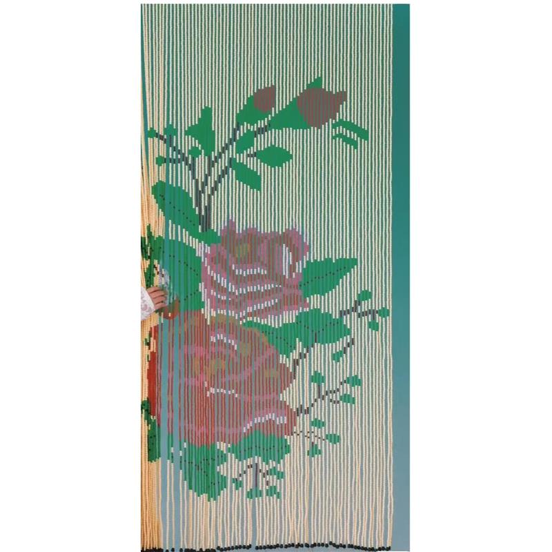 纯手工珠帘装饰串珠隔断门帘挂帘复古背景新中式婚纱照摄影道具