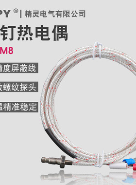 M6螺钉式热电偶K/E型温度传感器WRNT-01高温M8快速测温TLPY