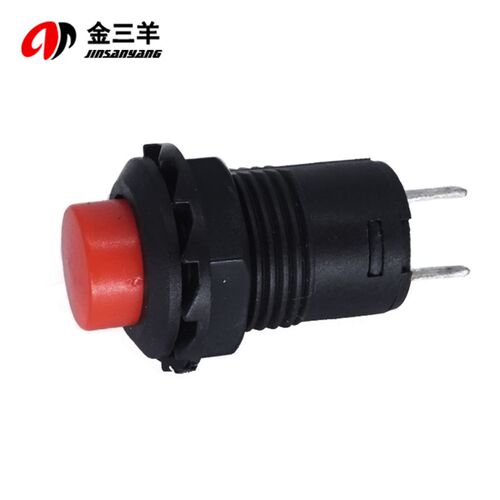 小型圆形按钮开关自锁开关 电源开关 按键开关微动开关安装孔12mm