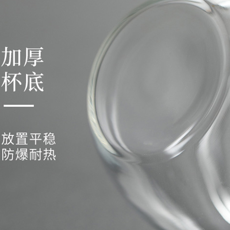 加厚侧把公杯分茶器功夫茶具高硼硅玻璃公道杯茶漏耐热套装茶海滤
