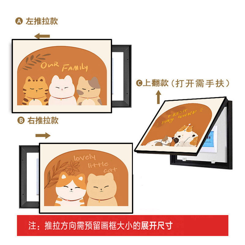 北欧创意电表箱装饰画餐厅遮挡配电箱多媒体集线箱电闸强弱电箱画