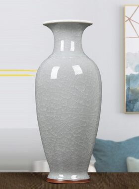 景德镇陶瓷花瓶钧瓷仿古官窑鲜花复古客厅工艺品家用摆件插花高大