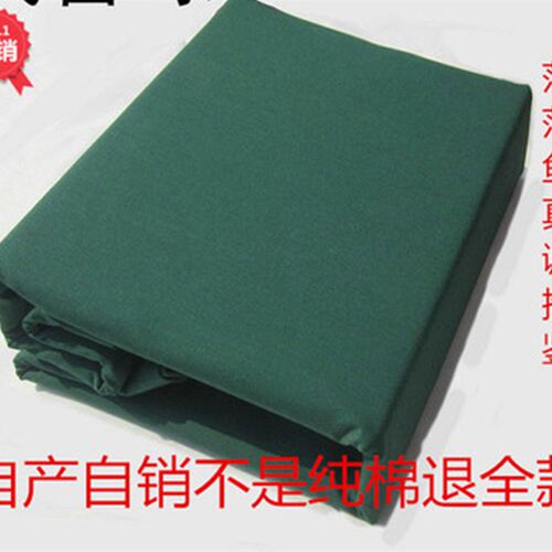 学生单位宿舍上下铺单人床上用品  纯棉橄榄绿床单被套枕套三件套