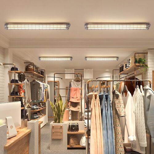 复古工业风长条led吸顶灯咖啡餐厅办公室过道创意服装店铺商用灯