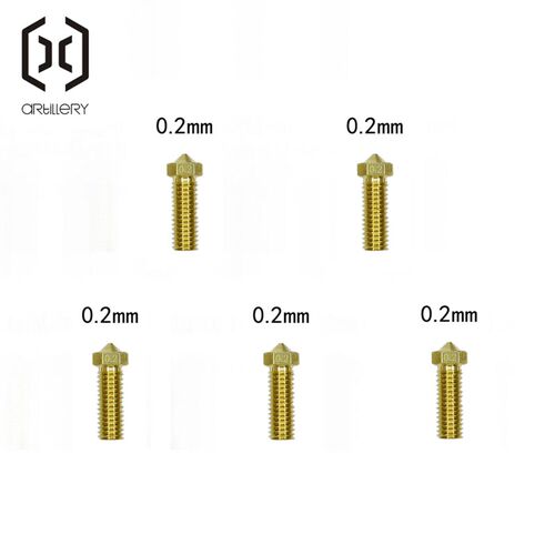 ARTILLERY 3D打印机E3D Nozzle火山喷嘴头0.2/0.4/0.6/0.8mm5个装