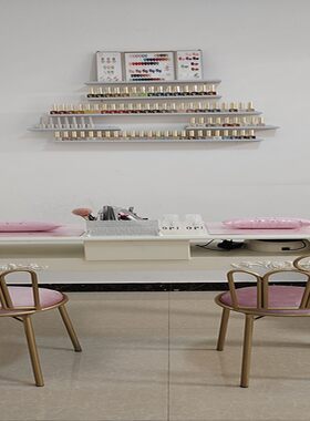 甲油胶展示架网红美甲店铺装饰美甲壁挂墙上收纳置物架指甲油架子