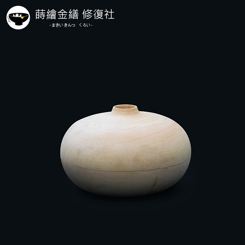 莳绘金缮修复社 禅意木花瓶 纯手工木胎 木器 木制金缮锔瓷工具